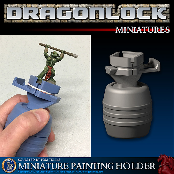 DRAGONLOCK Miniatures: Miniature Painting Holder - Fat Dragon